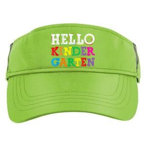 Kids Hello Kindergarten Back To School First Day Adult Drive Performance Visor