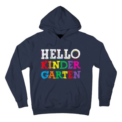 Kids Hello Kindergarten Back To School First Day Hoodie