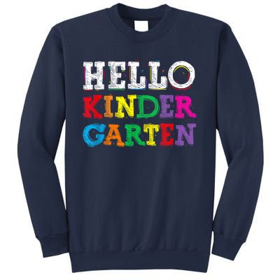 Kids Hello Kindergarten Back To School First Day Sweatshirt