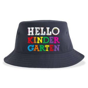 Kids Hello Kindergarten Back To School First Day Sustainable Bucket Hat