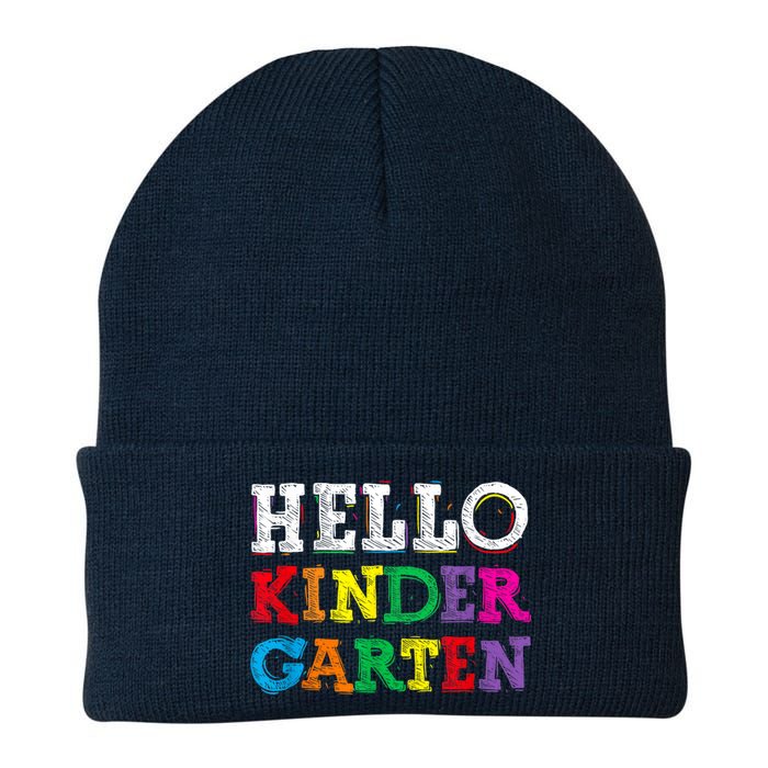 Kids Hello Kindergarten Back To School First Day Knit Cap Winter Beanie