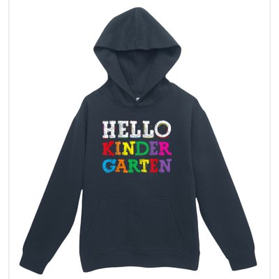 Kids Hello Kindergarten Back To School First Day Urban Pullover Hoodie