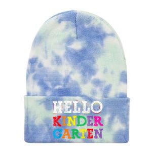 Kids Hello Kindergarten Back To School First Day Tie Dye 12in Knit Beanie