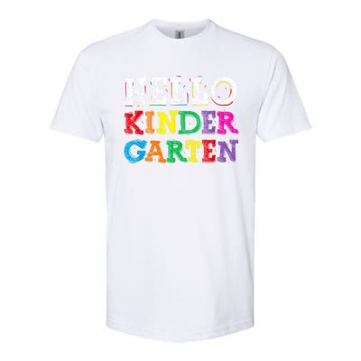 Kids Hello Kindergarten Back To School First Day Softstyle CVC T-Shirt