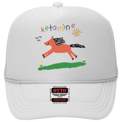 Ketamine Horse High Crown Mesh Back Trucker Hat