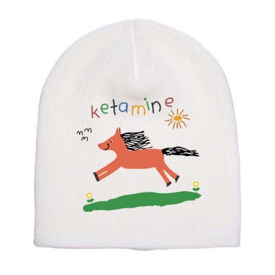 Ketamine Horse Short Acrylic Beanie