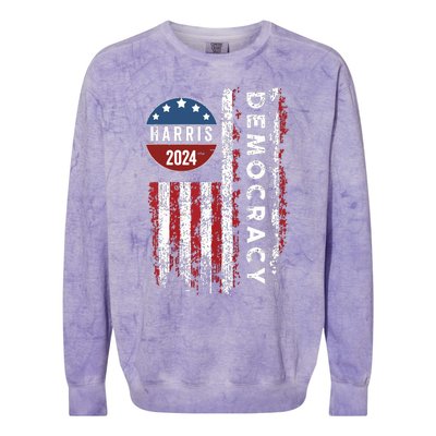 Kamala Harris Kamala 2024 Us Flag Democratic President Colorblast Crewneck Sweatshirt