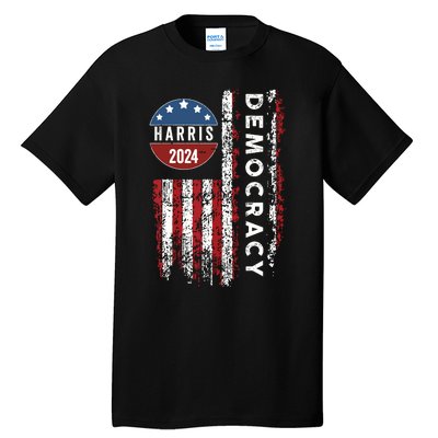 Kamala Harris Kamala 2024 Us Flag Democratic President Tall T-Shirt