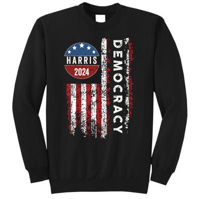 Kamala Harris Kamala 2024 Us Flag Democratic President Tall Sweatshirt