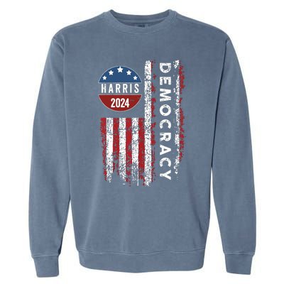 Kamala Harris Kamala 2024 Us Flag Democratic President Garment-Dyed Sweatshirt