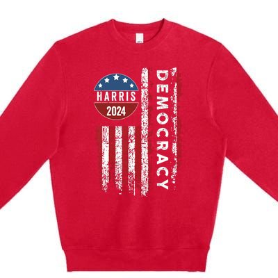 Kamala Harris Kamala 2024 Us Flag Democratic President Premium Crewneck Sweatshirt