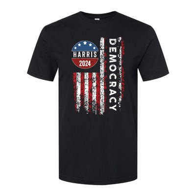 Kamala Harris Kamala 2024 Us Flag Democratic President Softstyle CVC T-Shirt