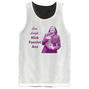 Kamala Harris Live Laugh Kick Fascist Ass Mesh Reversible Basketball Jersey Tank