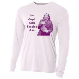 Kamala Harris Live Laugh Kick Fascist Ass Cooling Performance Long Sleeve Crew