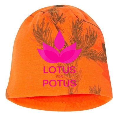 Kamala Harris Lotus For Potus & October 2024 Kati - Camo Knit Beanie