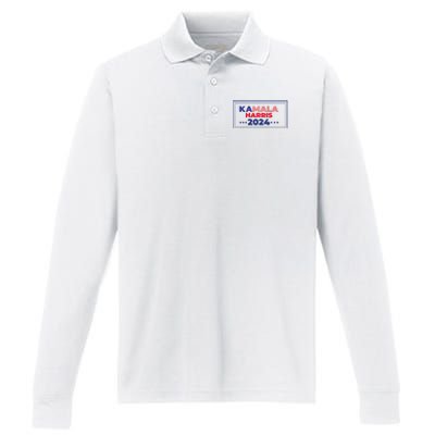 Kamala Harris La 2024election 2024 Performance Long Sleeve Polo