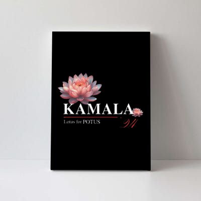 Kamala Harris Lotus Rainbow Floral 2024 President Canvas