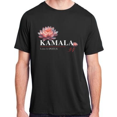 Kamala Harris Lotus Rainbow Floral 2024 President Adult ChromaSoft Performance T-Shirt