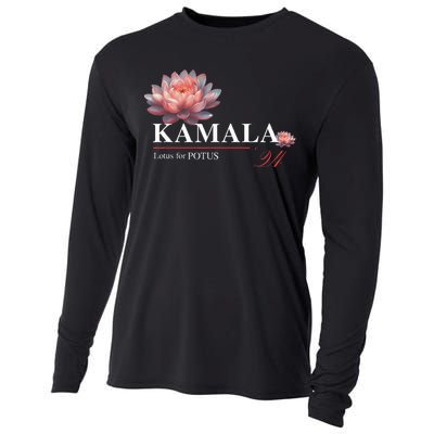 Kamala Harris Lotus Rainbow Floral 2024 President Cooling Performance Long Sleeve Crew