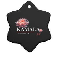 Kamala Harris Lotus Rainbow Floral 2024 President Ceramic Star Ornament