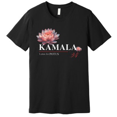 Kamala Harris Lotus Rainbow Floral 2024 President Premium T-Shirt