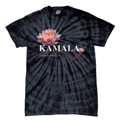 Kamala Harris Lotus Rainbow Floral 2024 President Tie-Dye T-Shirt