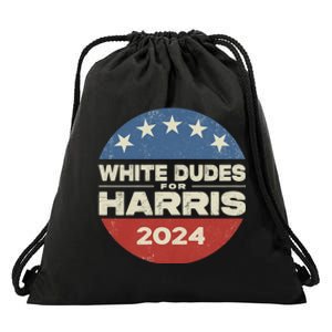 Kamala Harris Lovers 2024 White Dudes For Harris Kamala 2024 Drawstring Bag