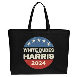 Kamala Harris Lovers 2024 White Dudes For Harris Kamala 2024 Cotton Canvas Jumbo Tote