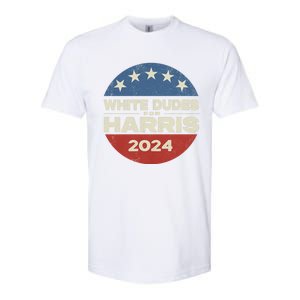 Kamala Harris Lovers 2024 White Dudes For Harris Kamala 2024 Softstyle CVC T-Shirt