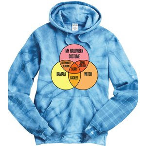 Kamala Harris Lazy Halloween Costume Venn Diagram Funny 2024 Tie Dye Hoodie