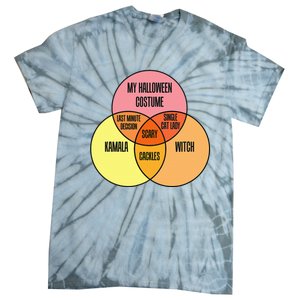 Kamala Harris Lazy Halloween Costume Venn Diagram Funny 2024 Tie-Dye T-Shirt