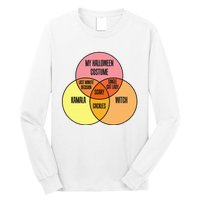 Kamala Harris Lazy Halloween Costume Venn Diagram Funny 2024 Long Sleeve Shirt