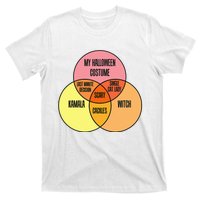 Kamala Harris Lazy Halloween Costume Venn Diagram Funny 2024 T-Shirt