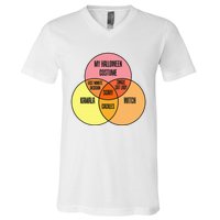 Kamala Harris Lazy Halloween Costume Venn Diagram Funny 2024 V-Neck T-Shirt