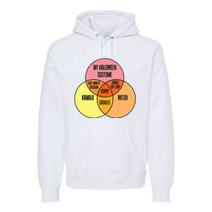 Kamala Harris Lazy Halloween Costume Venn Diagram Funny 2024 Premium Hoodie