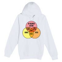 Kamala Harris Lazy Halloween Costume Venn Diagram Funny 2024 Premium Pullover Hoodie