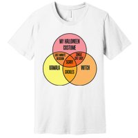 Kamala Harris Lazy Halloween Costume Venn Diagram Funny 2024 Premium T-Shirt