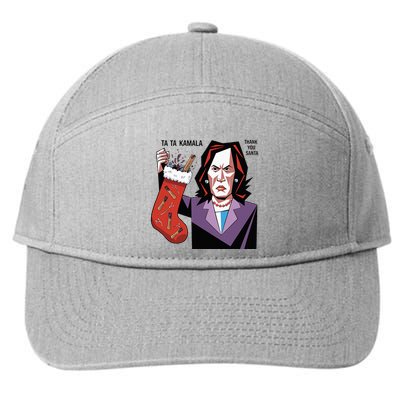 Kamala Harris Lost Election Holding Christmas Stocking 7-Panel Snapback Hat