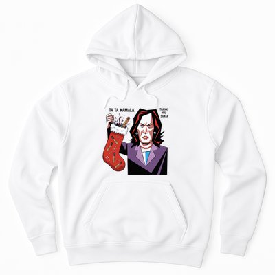Kamala Harris Lost Election Holding Christmas Stocking Hoodie
