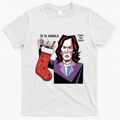 Kamala Harris Lost Election Holding Christmas Stocking T-Shirt