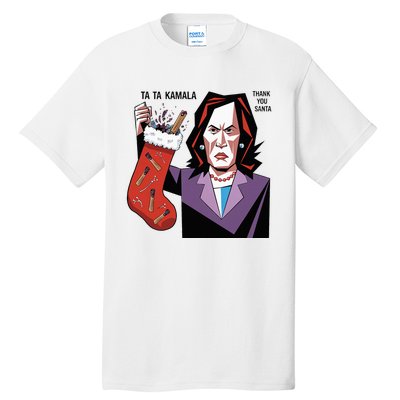 Kamala Harris Lost Election Holding Christmas Stocking Tall T-Shirt