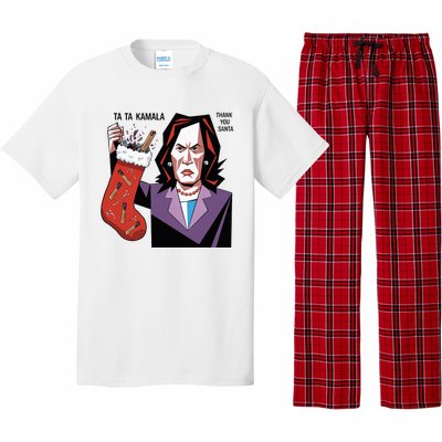 Kamala Harris Lost Election Holding Christmas Stocking Pajama Set