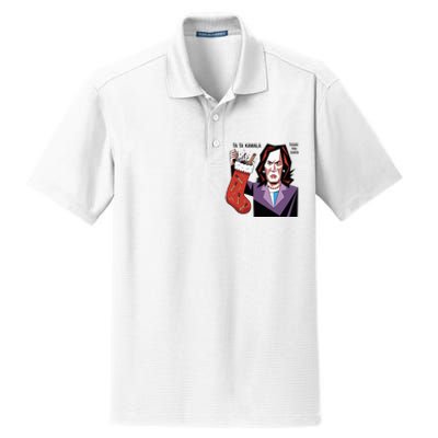 Kamala Harris Lost Election Holding Christmas Stocking Dry Zone Grid Polo