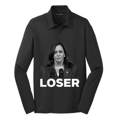 Kamala Harris Loser 2024 Presidential Race Kamala Lost Silk Touch Performance Long Sleeve Polo