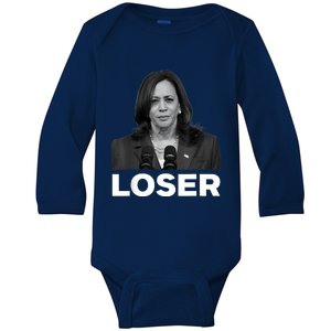 Kamala Harris Loser 2024 Presidential Race Kamala Lost Baby Long Sleeve Bodysuit