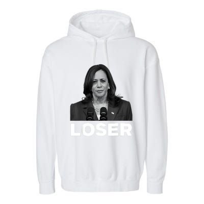 Kamala Harris Loser 2024 Presidential Race Kamala Lost Garment-Dyed Fleece Hoodie