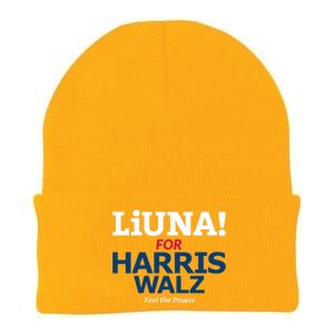 Kamala Hq Liuna For Harris Walz Feel The Power Knit Cap Winter Beanie