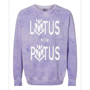 Kamala Harris Lotus For Potus Colorblast Crewneck Sweatshirt