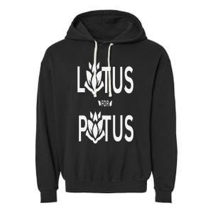 Kamala Harris Lotus For Potus Garment-Dyed Fleece Hoodie