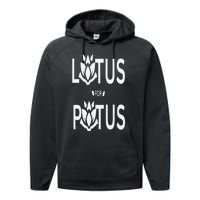 Kamala Harris Lotus For Potus Performance Fleece Hoodie